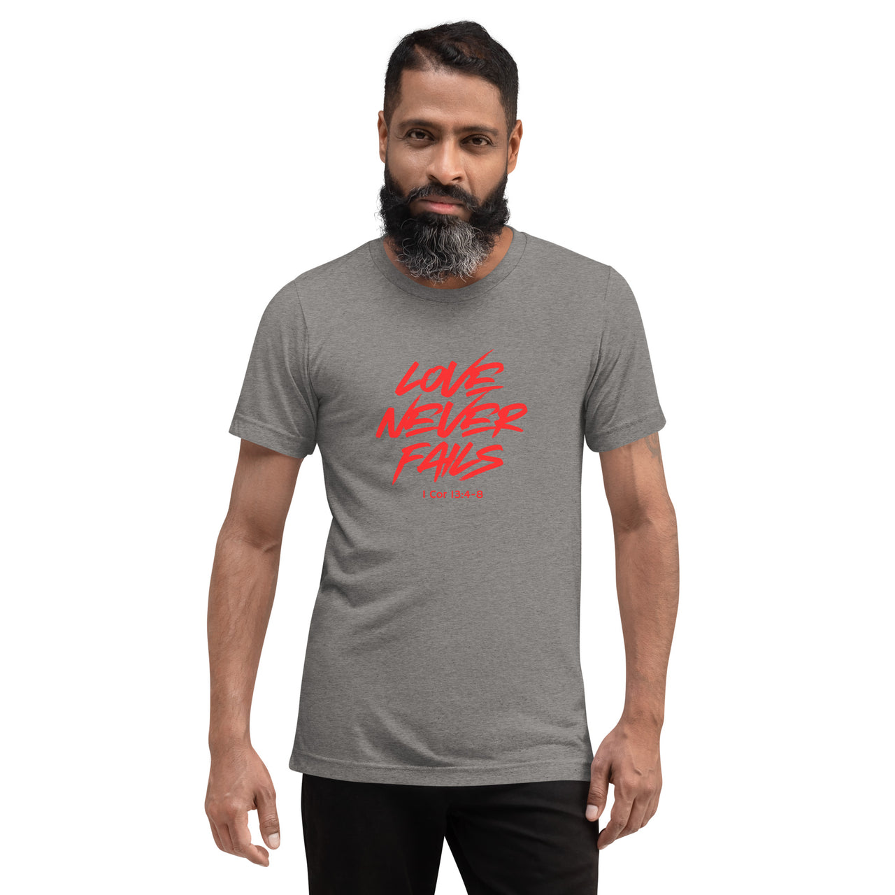 "Love Never Fails" Unisex Tri-Blend T-Shirt 17