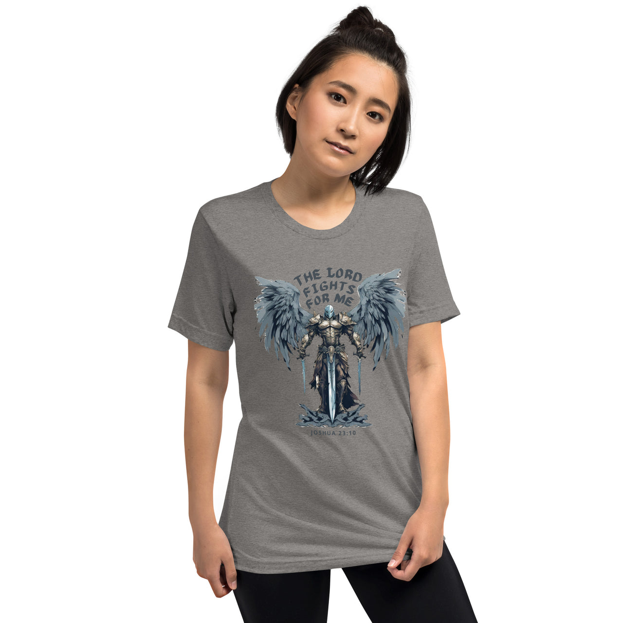 “The Lord Fights for Me” Unisex Tri-Blend T-Shirt 4