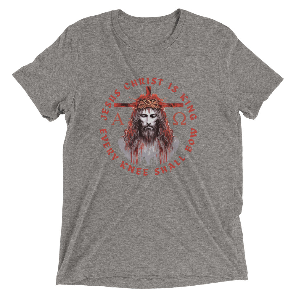 "Every Knee Shall Bow" Unisex Tri-Blend T-Shirt 5