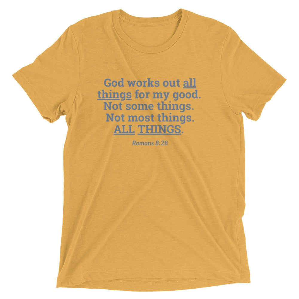 "All Things for my Good" Unisex Tri-Blend T-Shirt 2