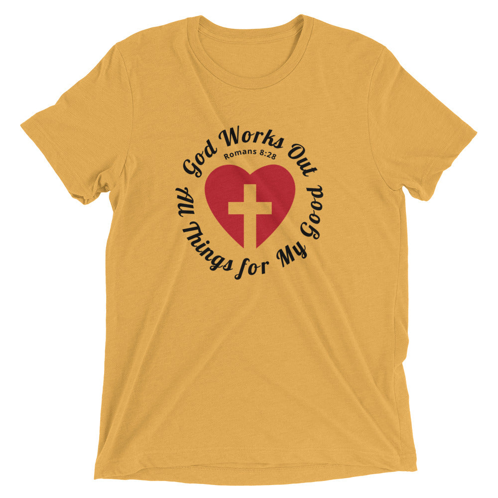 "All Things for my Good" Unisex Tri-Blend T-Shirt 9