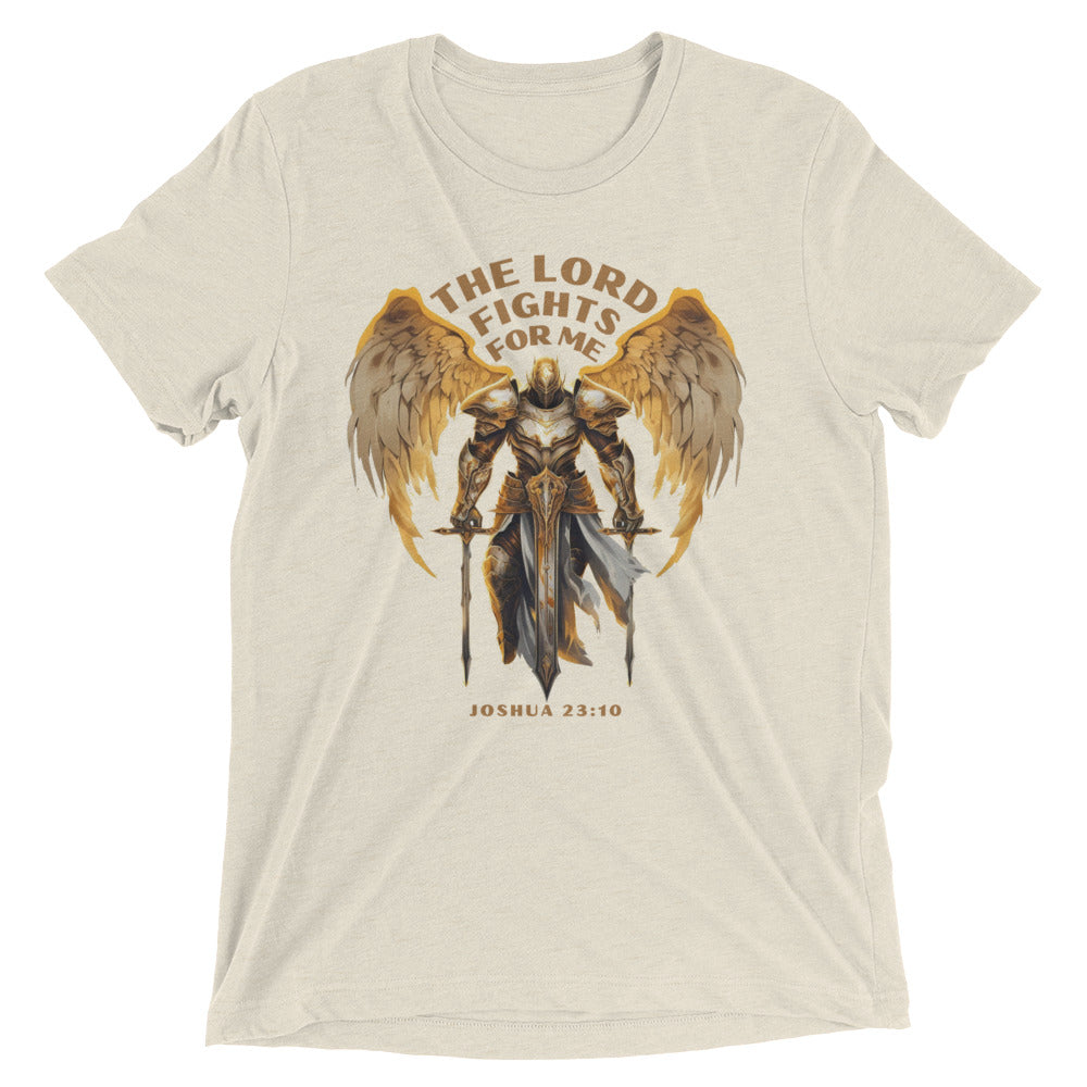 “The Lord Fights for Me” Unisex Tri-Blend T-Shirt 1