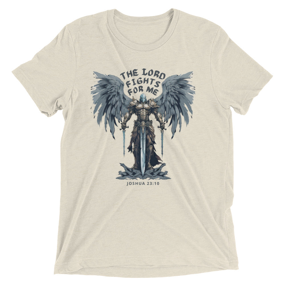 “The Lord Fights for Me” Unisex Tri-Blend T-Shirt 4