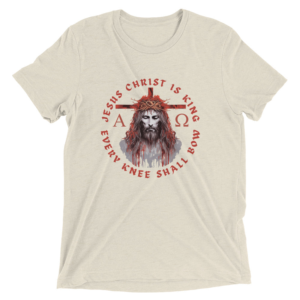 "Every Knee Shall Bow" Unisex Tri-Blend T-Shirt 5