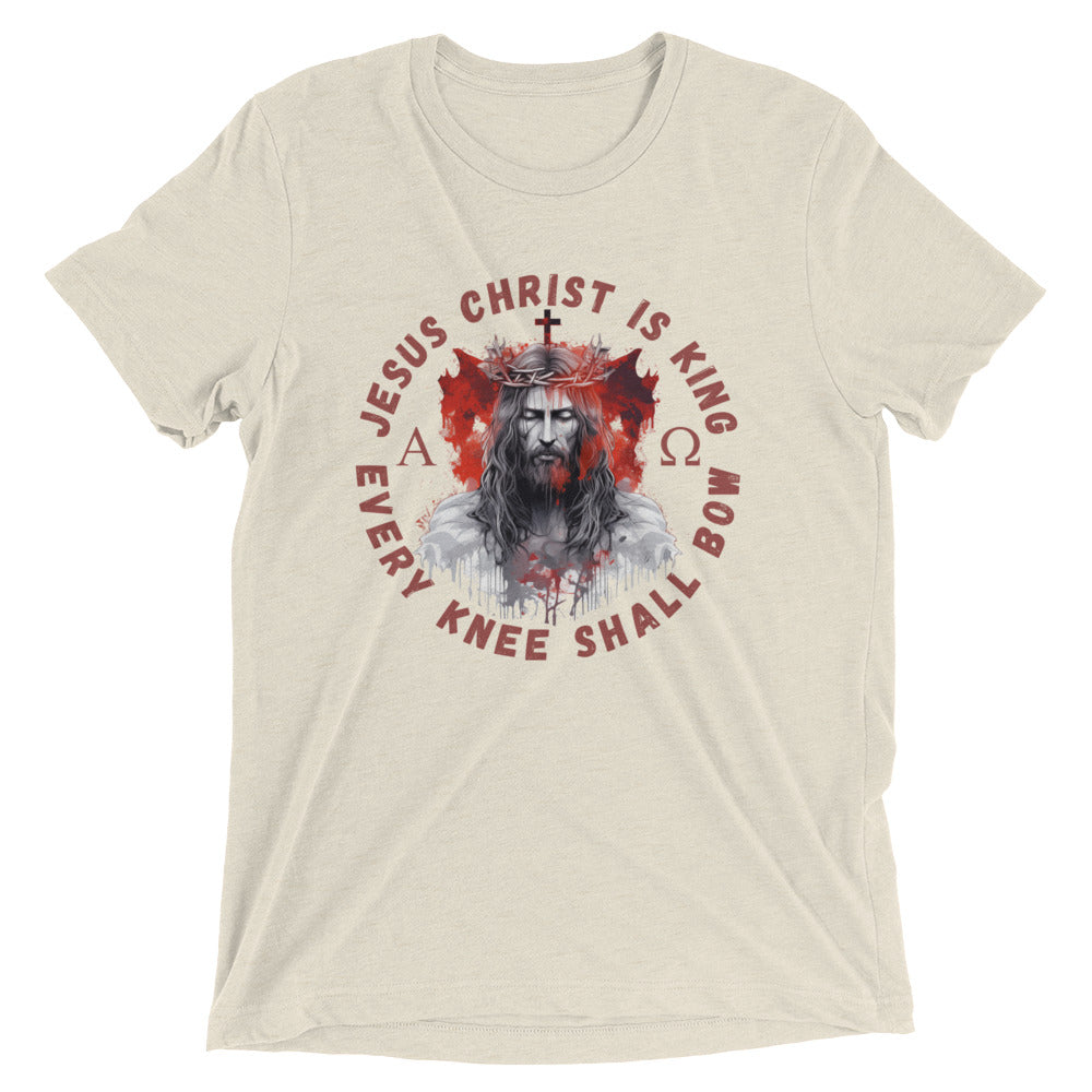 "Every Knee Shall Bow" Unisex Tri-Blend T-Shirt 2