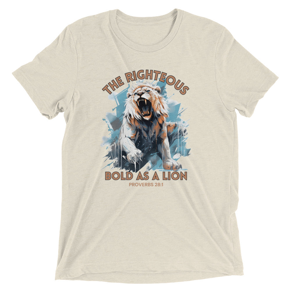 “Bold as a Lion” Unisex Tri-Blend T-Shirt 4