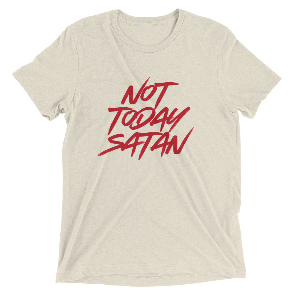 "Not Today Satan" Unisex Tri-Blend T-Shirt 6