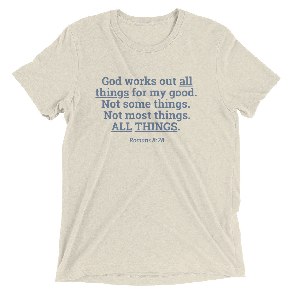 "All Things for my Good" Unisex Tri-Blend T-Shirt 2