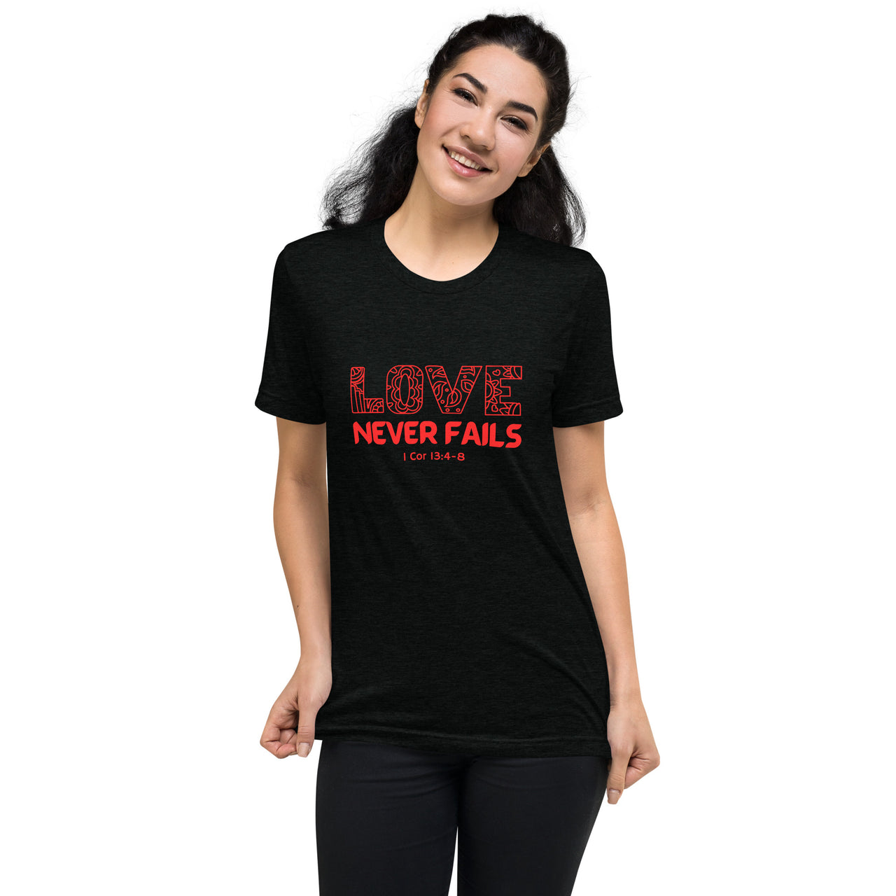 "Love Never Fails" Unisex Tri-Blend T-Shirt 18