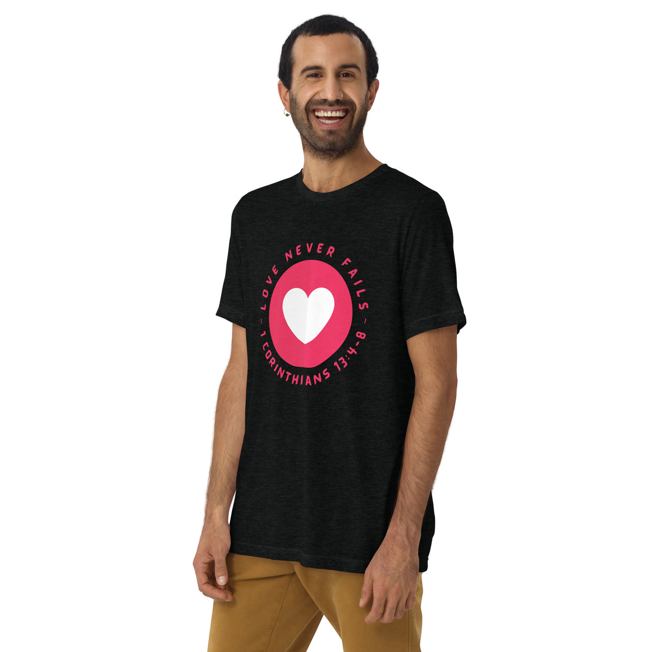 "Love Never Fails" Unisex Tri-Blend T-Shirt 15