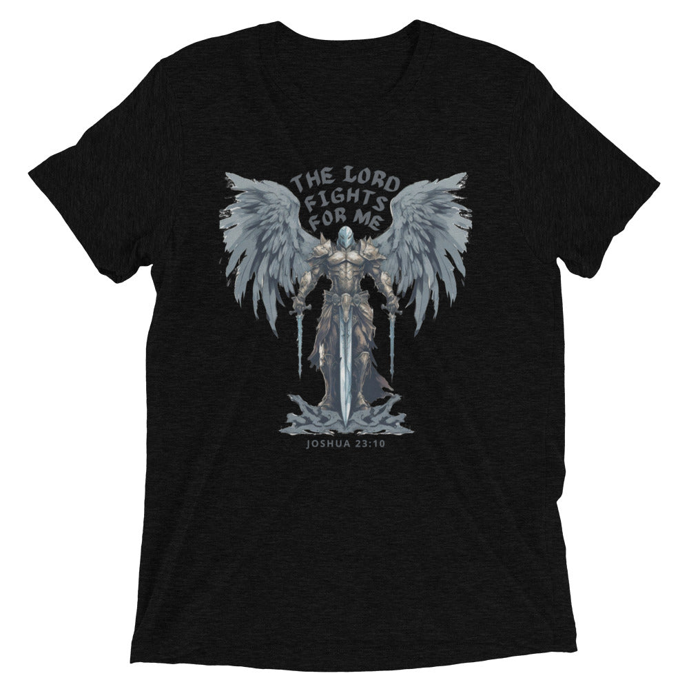 “The Lord Fights for Me” Unisex Tri-Blend T-Shirt 4