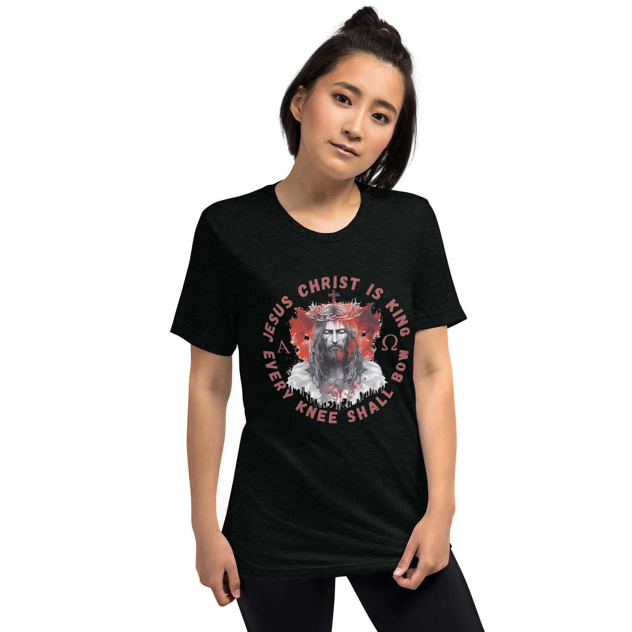 "Every Knee Shall Bow" Unisex Tri-Blend T-Shirt 2