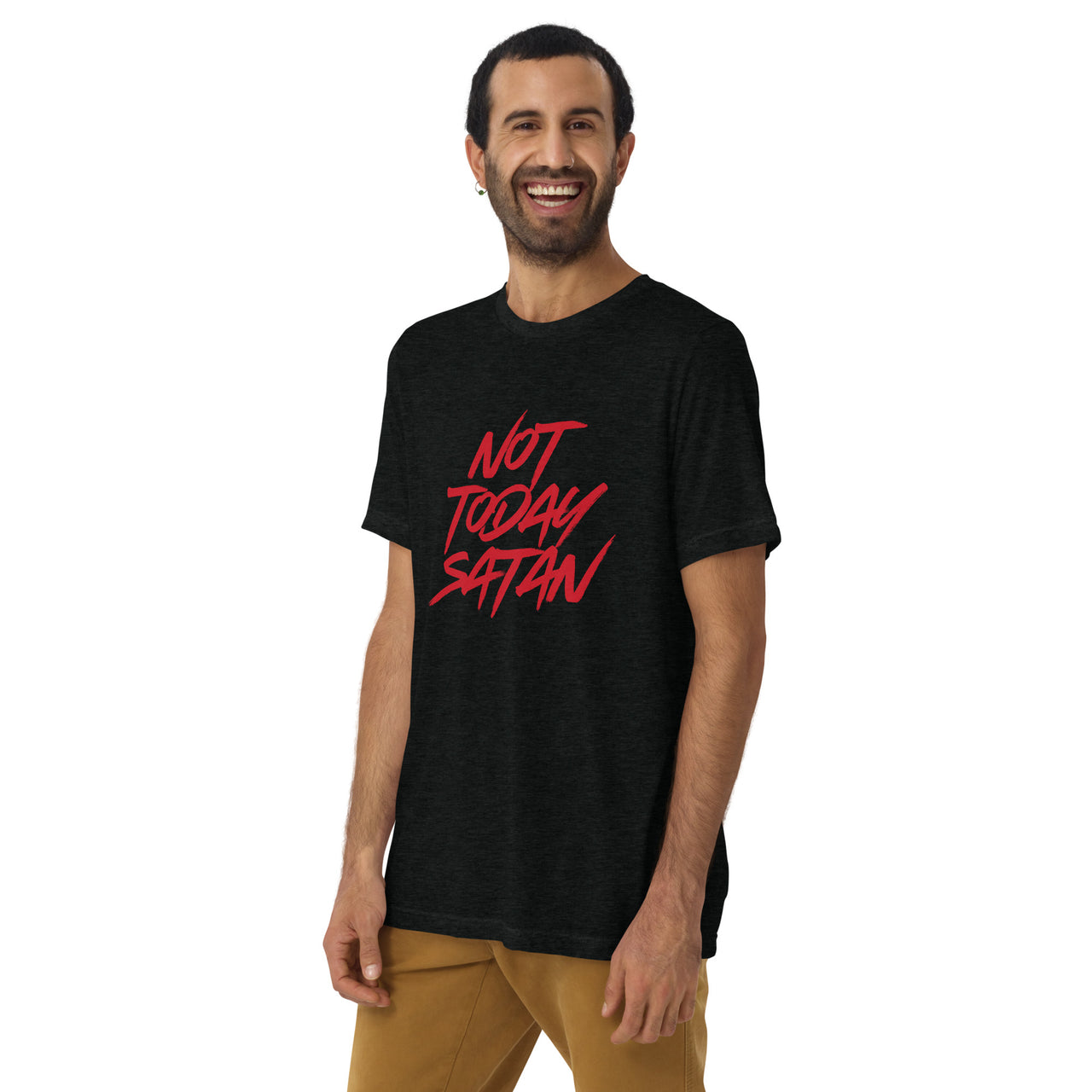 "Not Today Satan" Unisex Tri-Blend T-Shirt 6