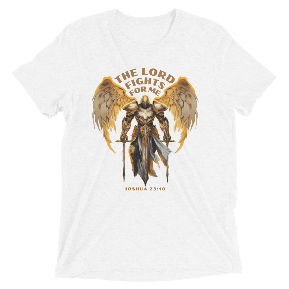 “The Lord Fights for Me” Unisex Tri-Blend T-Shirt 1