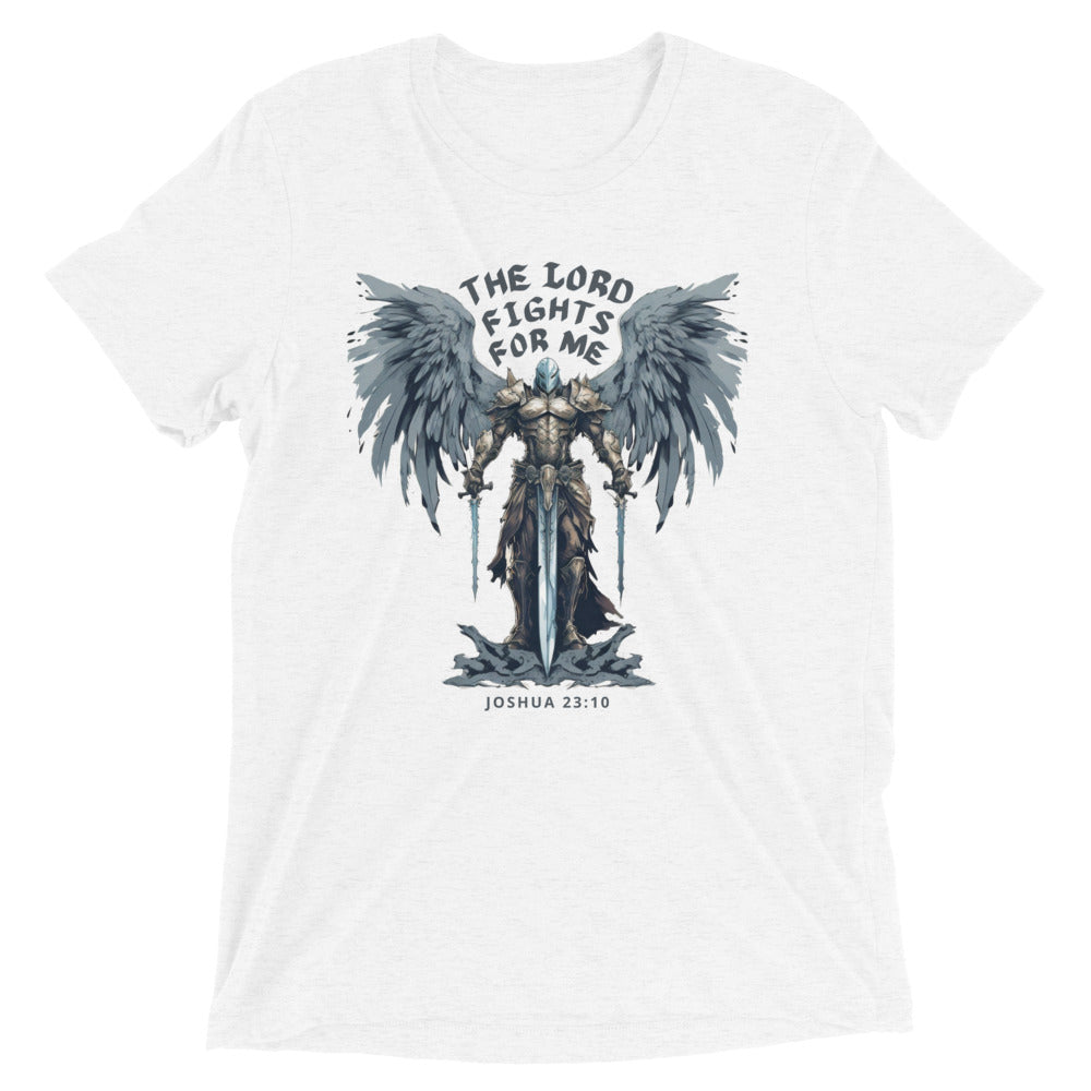 “The Lord Fights for Me” Unisex Tri-Blend T-Shirt 4