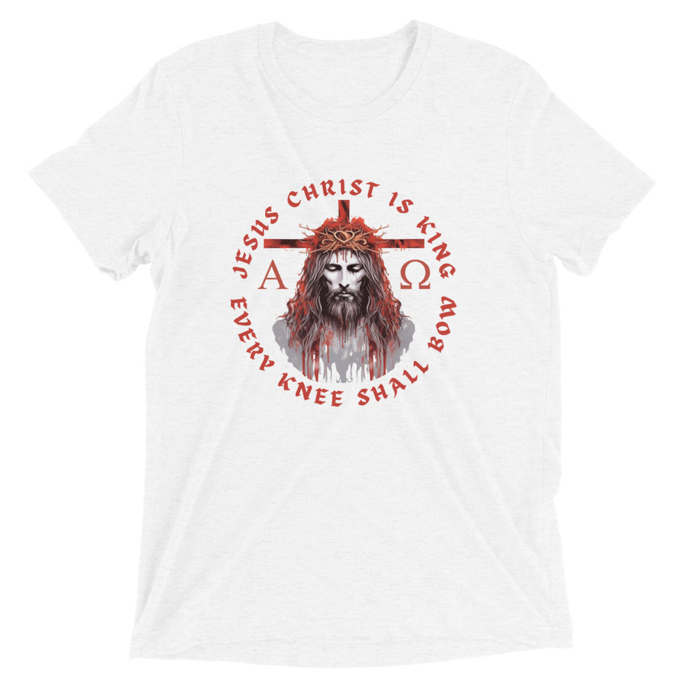 "Every Knee Shall Bow" Unisex Tri-Blend T-Shirt 5