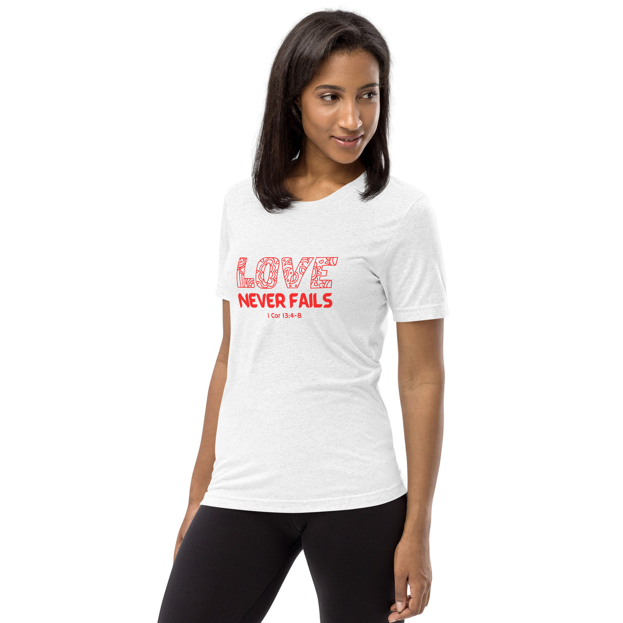 "Love Never Fails" Unisex Tri-Blend T-Shirt 18