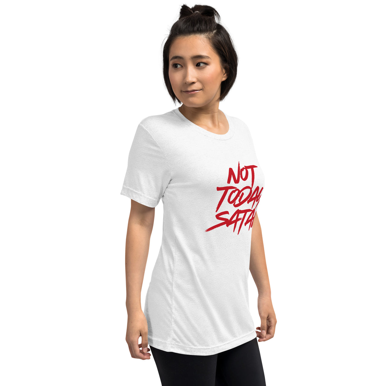 "Not Today Satan" Unisex Tri-Blend T-Shirt 6