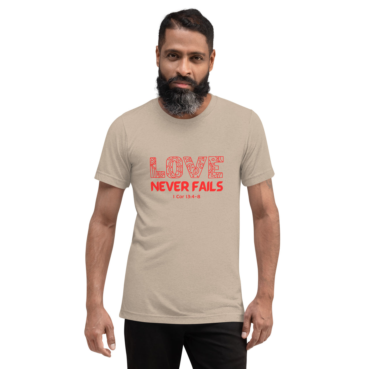 "Love Never Fails" Unisex Tri-Blend T-Shirt 18