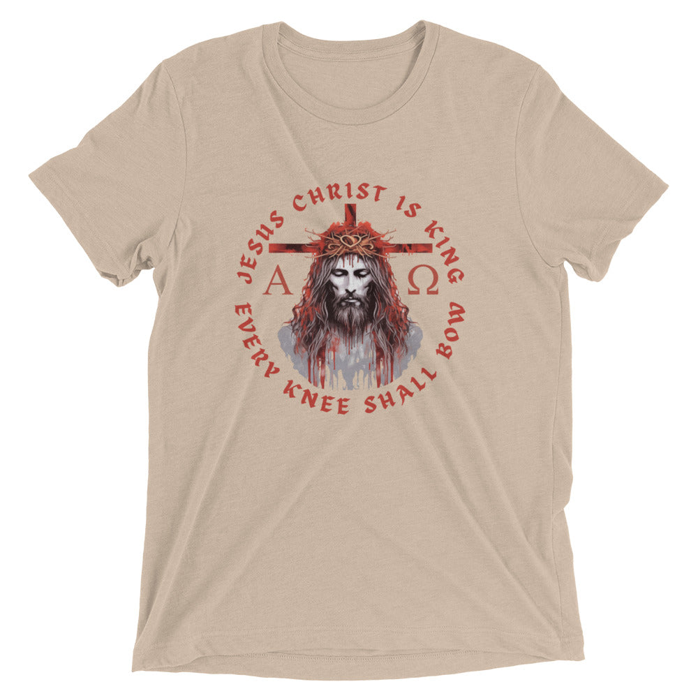 "Every Knee Shall Bow" Unisex Tri-Blend T-Shirt 5