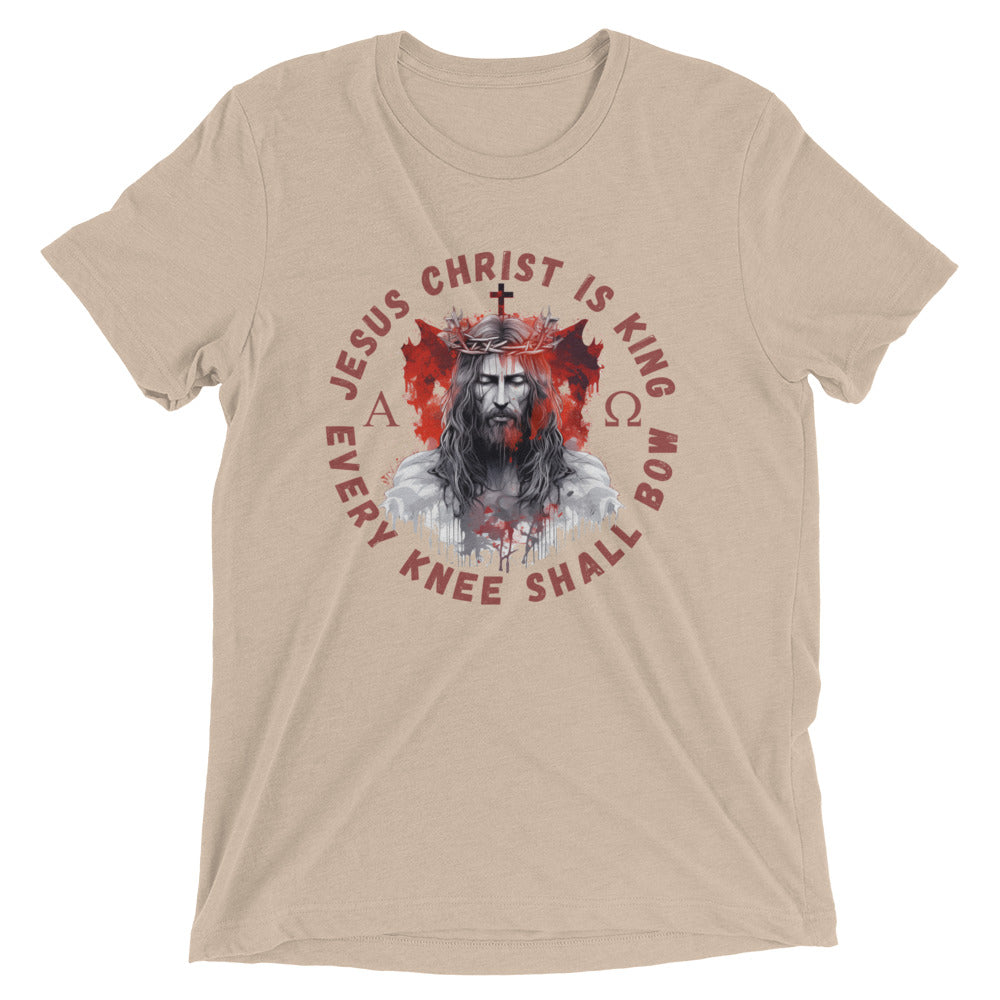 "Every Knee Shall Bow" Unisex Tri-Blend T-Shirt 2