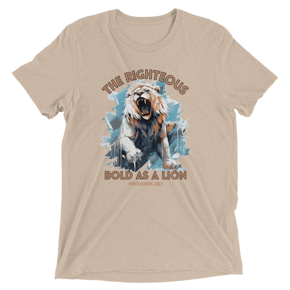 “Bold as a Lion” Unisex Tri-Blend T-Shirt 4