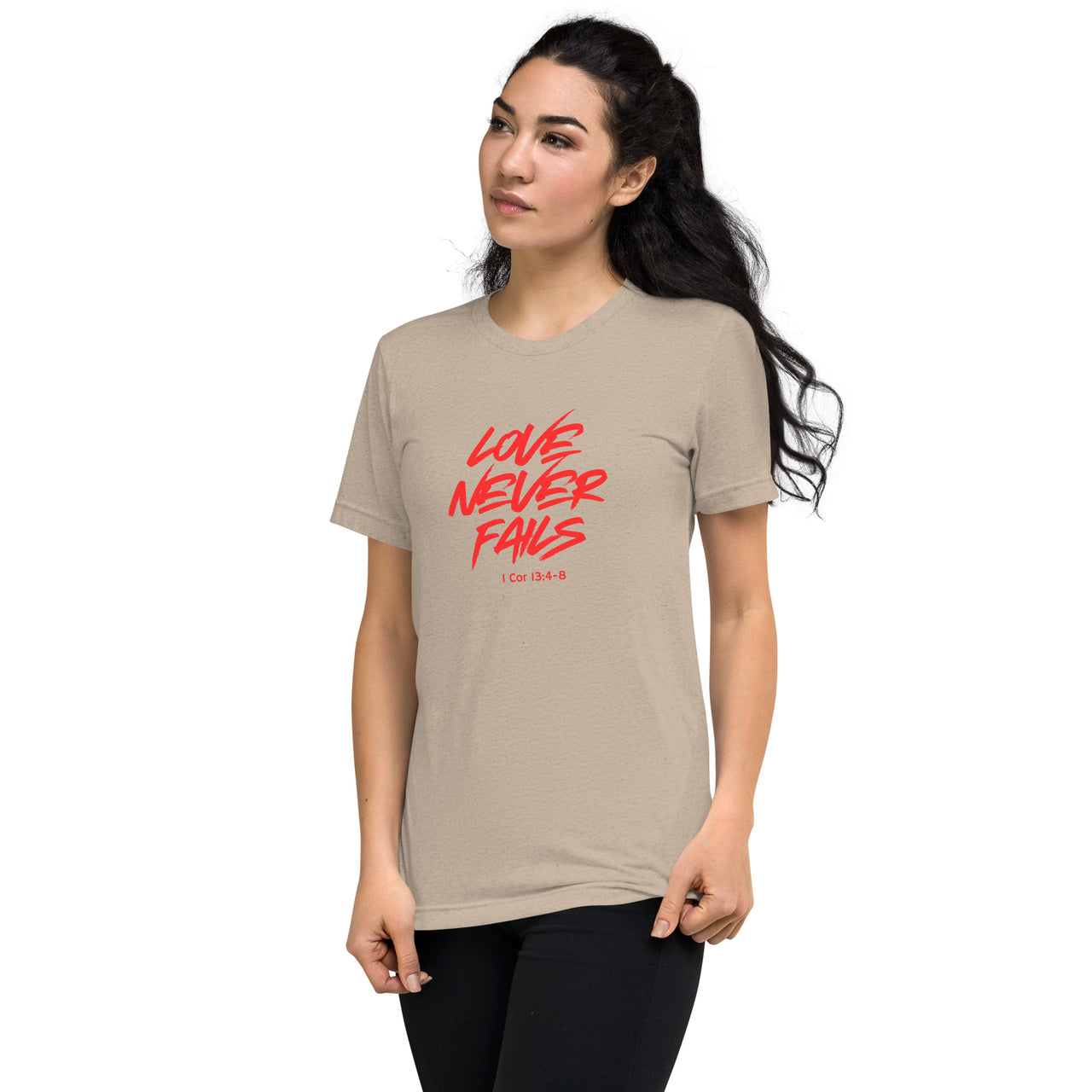 "Love Never Fails" Unisex Tri-Blend T-Shirt 17