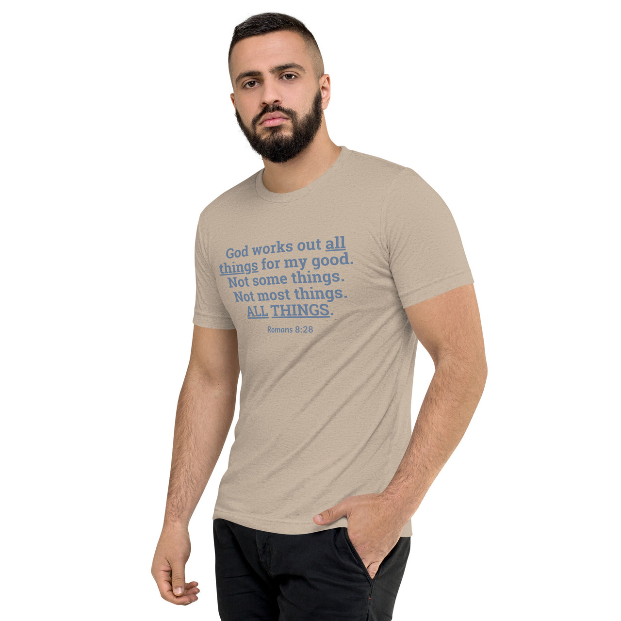 "All Things for my Good" Unisex Tri-Blend T-Shirt 2