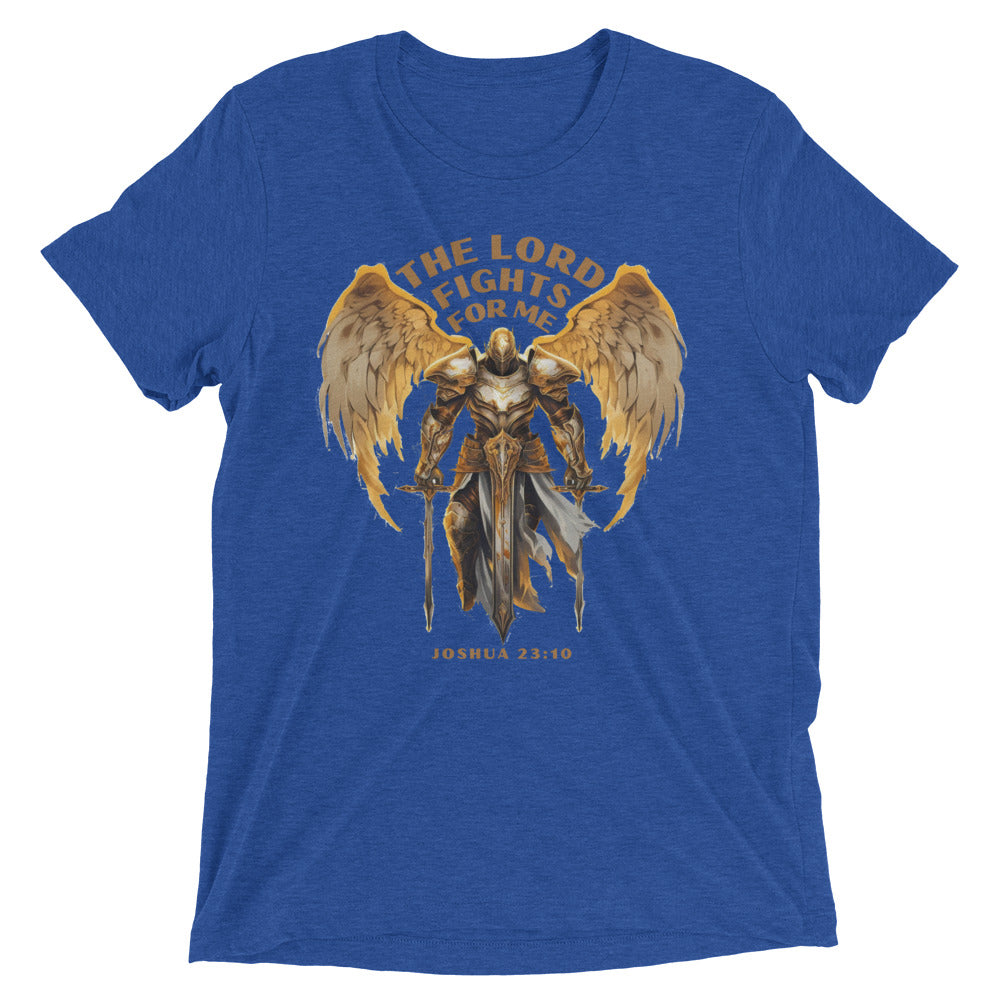 “The Lord Fights for Me” Unisex Tri-Blend T-Shirt 1