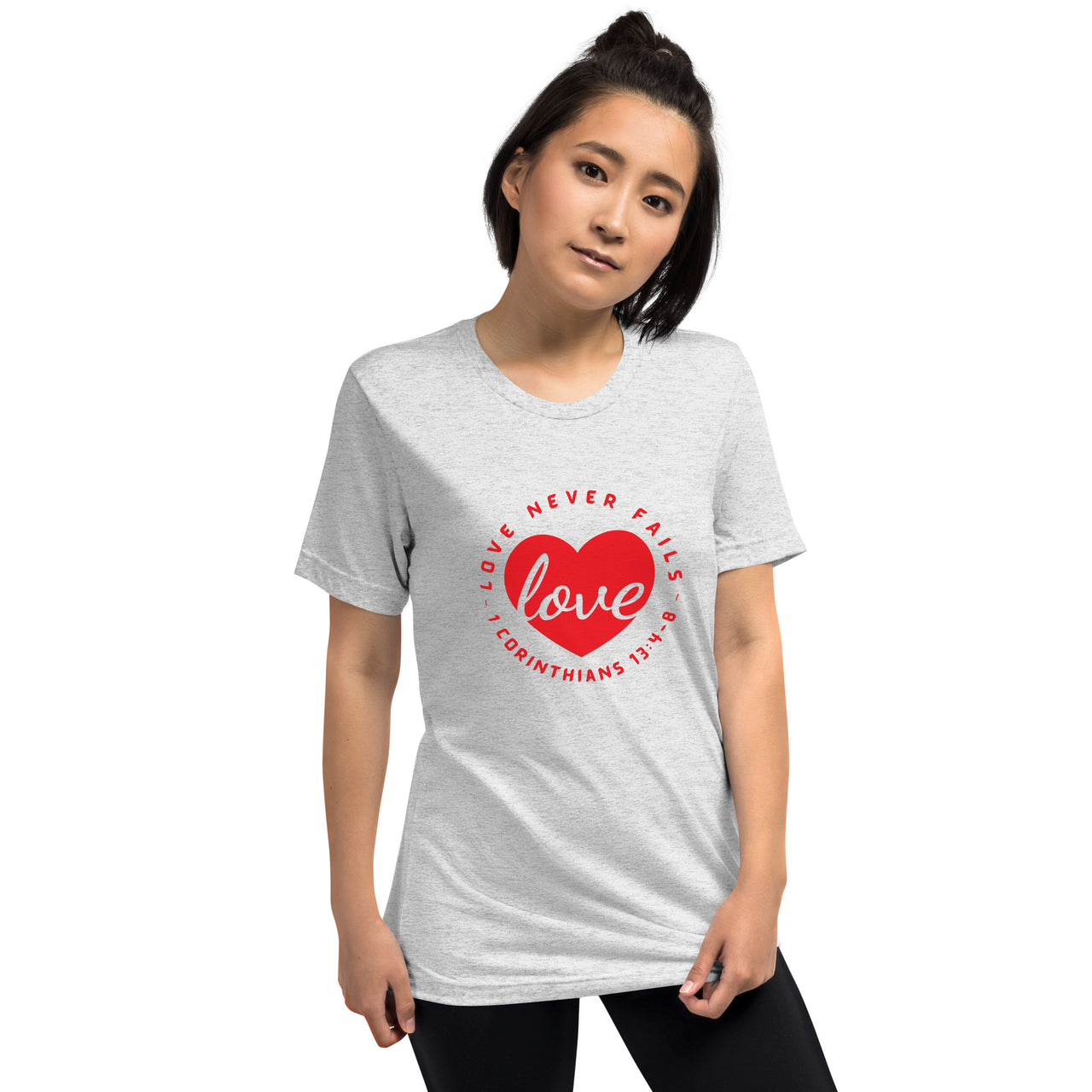 "Love Never Fails" Unisex Tri-Blend T-Shirt 13