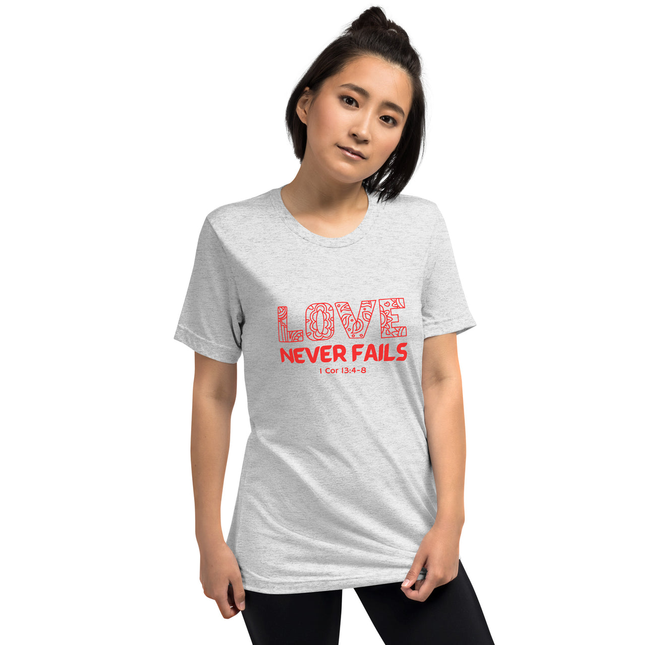 "Love Never Fails" Unisex Tri-Blend T-Shirt 18