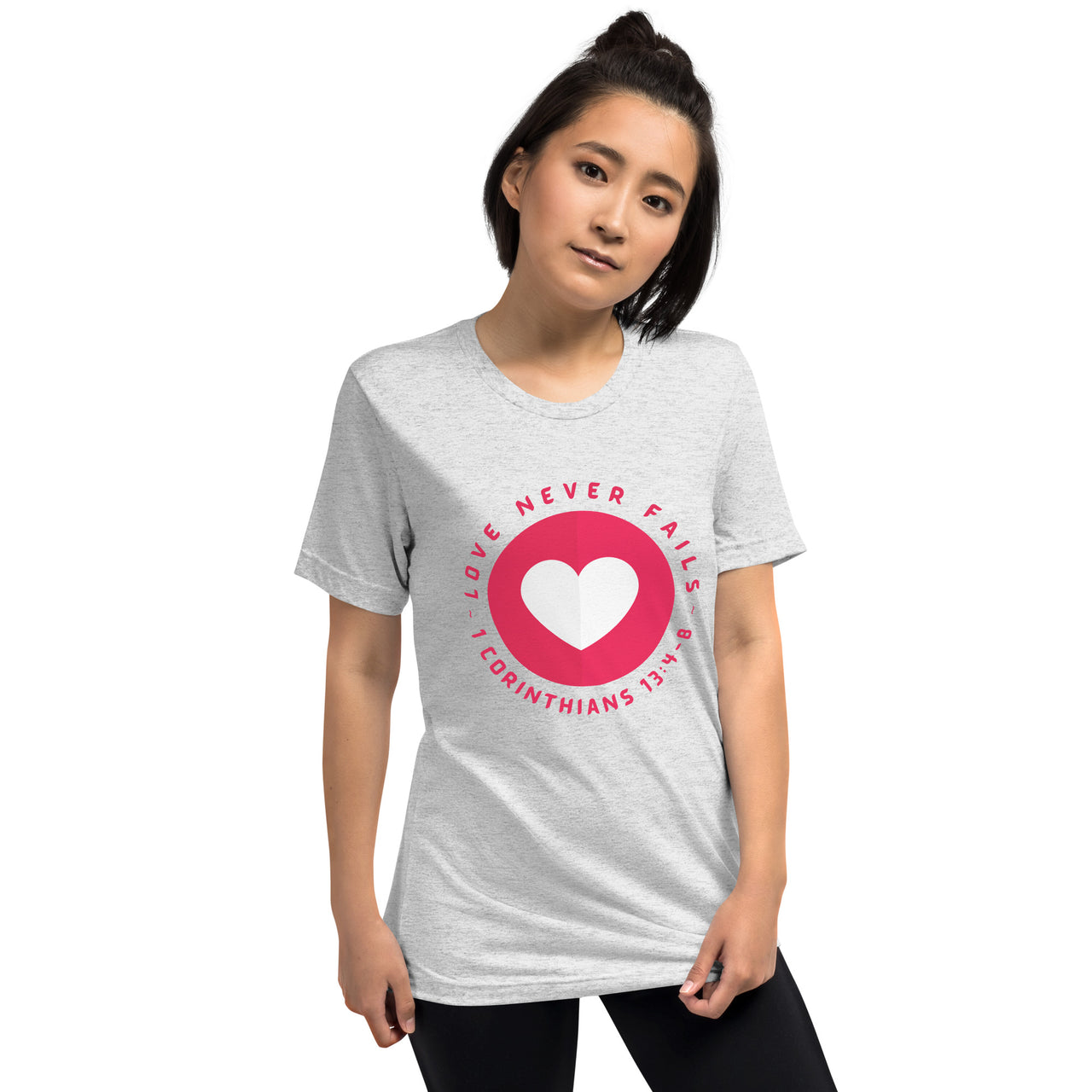 "Love Never Fails" Unisex Tri-Blend T-Shirt 15