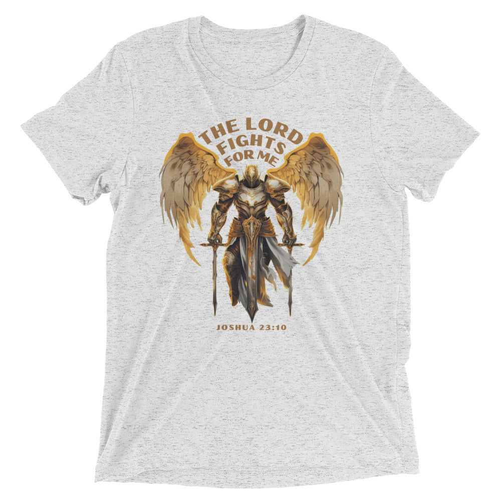 “The Lord Fights for Me” Unisex Tri-Blend T-Shirt 1