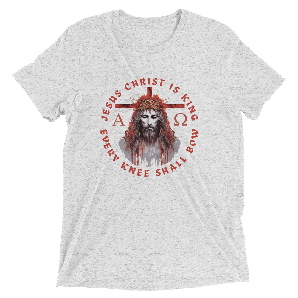 "Every Knee Shall Bow" Unisex Tri-Blend T-Shirt 5