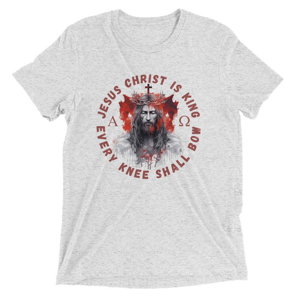 "Every Knee Shall Bow" Unisex Tri-Blend T-Shirt 2